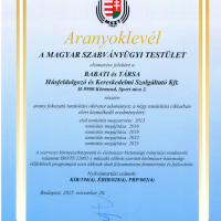 aranyoklevel 2025